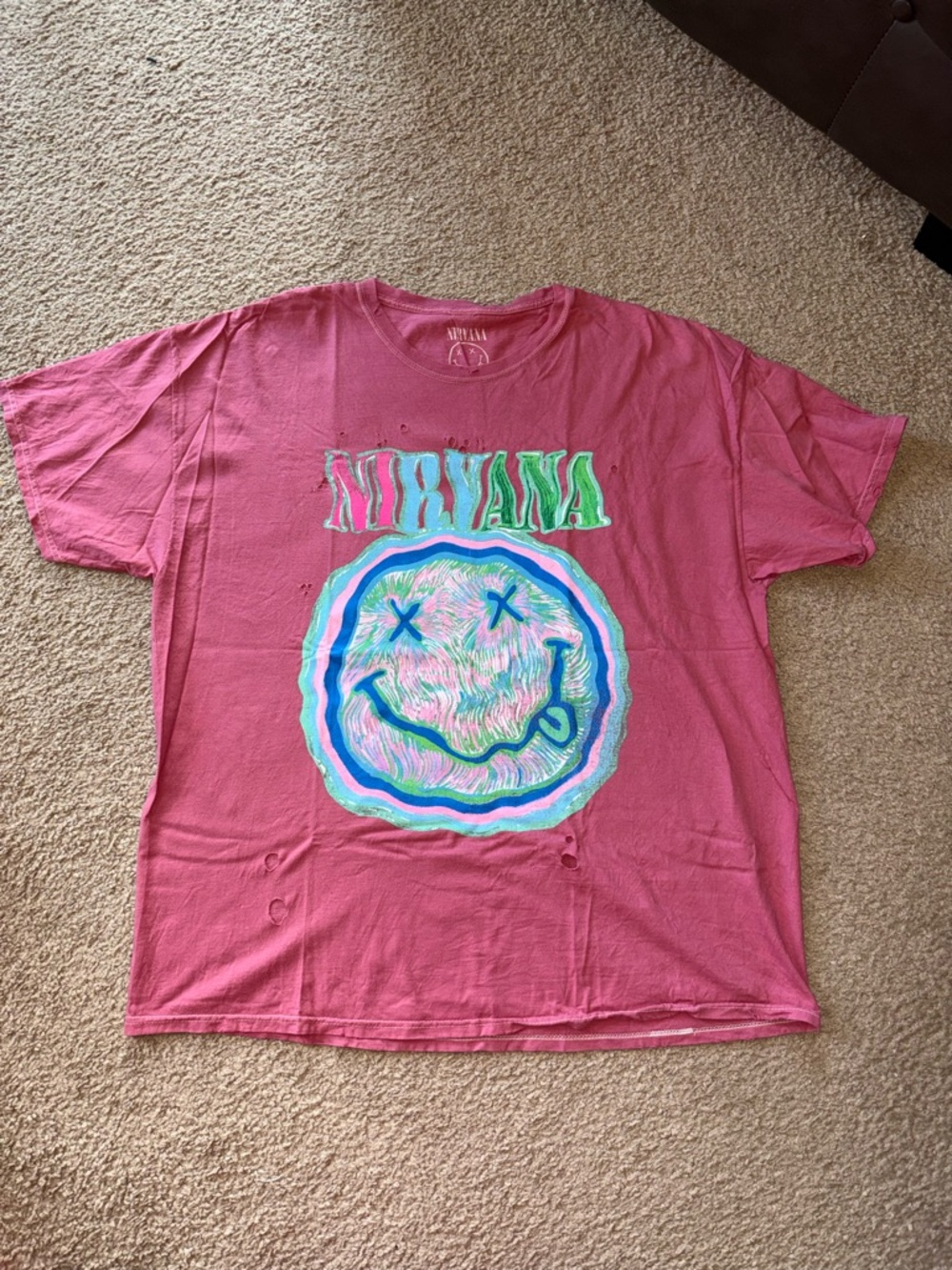 Urban Outfitters Pink Nirvana Graphic Tee
